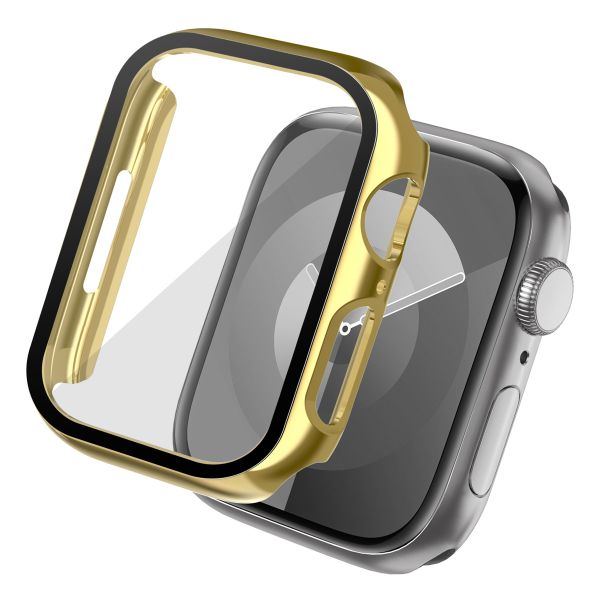 imoshion Coque rigide brillante à couverture complète Apple Watch 7 / 8 / 9 - 45 mm - Doré