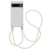 imoshion Coque avec dragonne + bracelet - Perles Google Pixel 7 Pro - Transparent