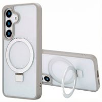 Accezz Coque Ring Stand avec MagSafe Samsung Galaxy S25 Plus - Gris