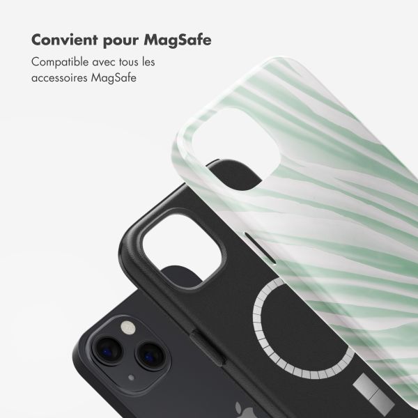 Selencia Coque arrière Vivid Tough avec MagSafe iPhone 13 - Nature Grayed Jade