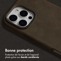 Accezz Coque MagSafe en cuir vintage Apple iPhone 16 Pro Max - Rustic Brown