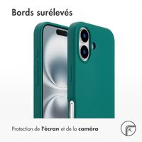 Accezz Coque Liquid Silicone avec MagSafe iPhone 16 - Forest Green