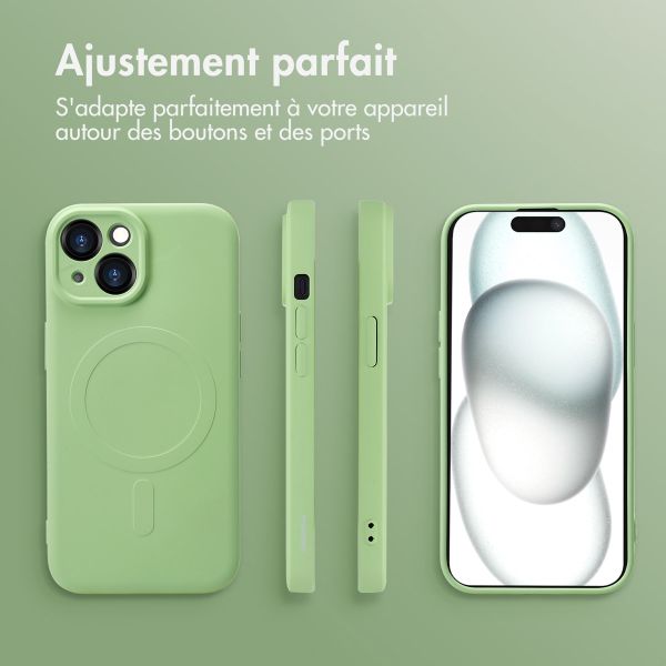 imoshion Coque Couleur avec MagSafe iPhone 15 - Vert