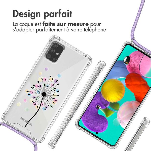 imoshion Coque Design avec cordon Samsung Galaxy A51 - Sandstone Dandelion
