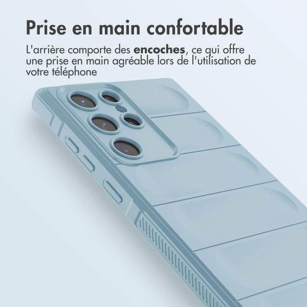 imoshion Coque arrière EasyGrip Samsung Galaxy S22 Ultra - Bleu clair