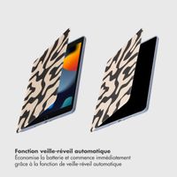 Selencia Coque tablette Vivid iPad 7 (2019) / iPad 8 (2020) / iPad 9 (2021) 10.2 pouces - Art Wave Black