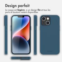 Accezz Leather Backcover avec MagSafe Apple iPhone 14 Plus - Bleu foncé