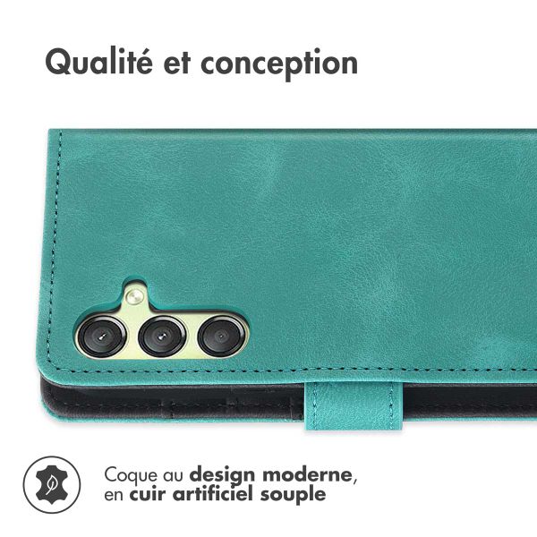 imoshion Etui de téléphone portefeuille avec cordon Samsung Galaxy A25 (5G) - Turquoise