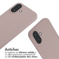 imoshion Coque en silicone avec cordon iPhone 16 Plus - Sand Pink