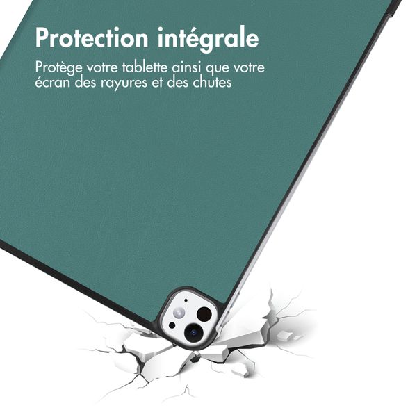 imoshion Coque tablette Trifold iPad Pro 11 (2024) M4 - Vert foncé