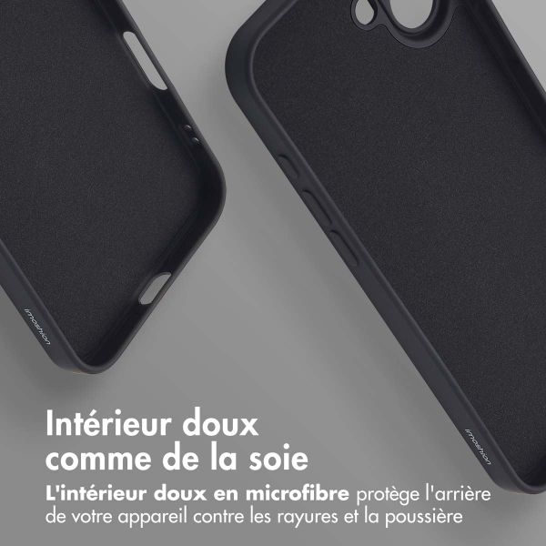 imoshion Coque Couleur avec MagSafe Apple iPhone 16 - Noir