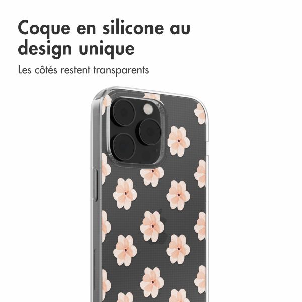 imoshion Coque Design iPhone 14 - Floral Peach