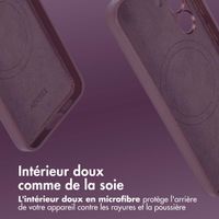 Accezz Coque arrière en cuir avec MagSafe Samsung Galaxy S24 - Heath Purple