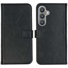 Selencia Étui portefeuille en cuir véritable Samsung Galaxy S24 Plus - Noir