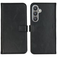 Selencia Étui de téléphone portefeuille en cuir véritable Samsung Galaxy S24 Plus - Noir