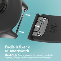 imoshion Bracelet QuickFit® en silicone  - Connexion Garmin 22 mm - Noir
