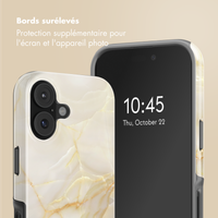 Selencia Coque arrière Vivid avec MagSafe Apple iPhone 17 - Golden Beige Marble