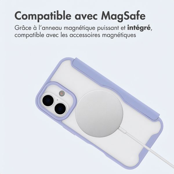 imoshion Bookcase transparente avec MagSafe Apple iPhone 16 - Lilas