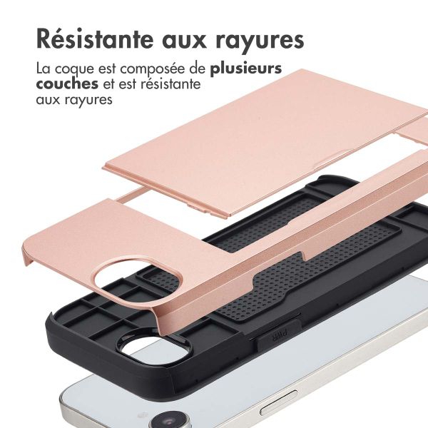 imoshion Coque arrière avec porte-cartes iPhone 16e - Rose Doré