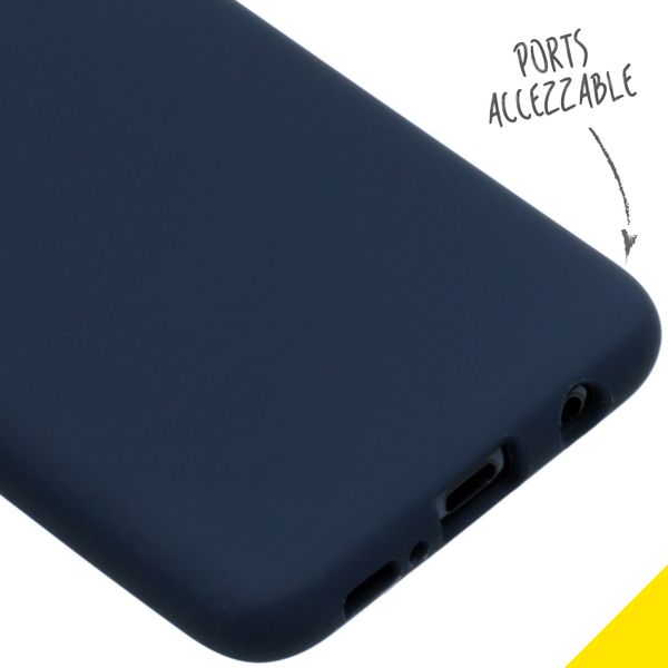 Accezz Coque Liquid Silicone Samsung Galaxy S10e - Bleu foncé