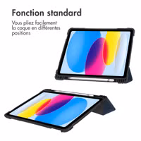 Accezz Coque tablette Rugged Trifold Apple iPad 11 (2025) 11 pouces A16 / iPad 10 (2022) 10.9 pouces - Bleu foncé