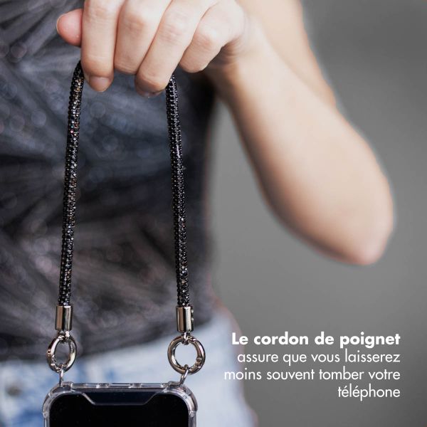 imoshion Set de cordons pour téléphone avec paillettes – Noir