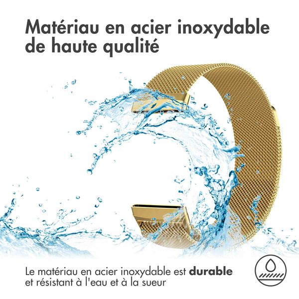 imoshion Bracelet magnétique milanais Fitbit Versa 3 - Taille M - Doré