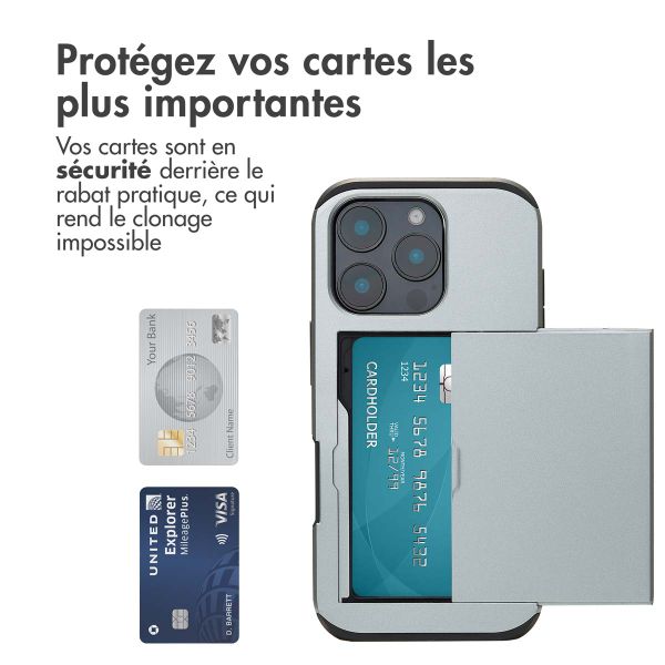 imoshion Coque arrière avec porte-cartes iPhone 16 Pro - Gris