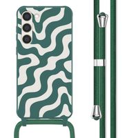 imoshion Coque design en silicone avec cordon Samsung Galaxy S23 Plus - Petrol Green Groovy