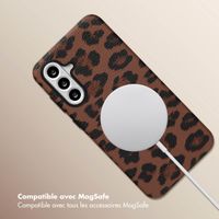 Selencia Coque Sabi imprimé panthère avec MagSafe Samsung Galaxy A56 - Mocha Brown