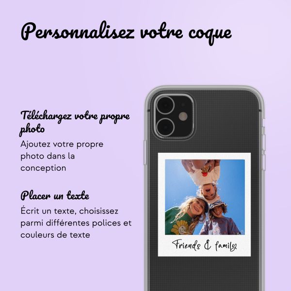 Coque personnalisée avec polaroid iPhone 11 - Transparent