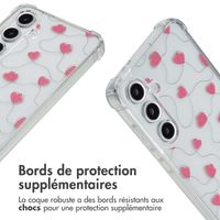 imoshion Coque Design avec cordon Samsung Galaxy S24 FE - Dusty Rose Connected Hearts