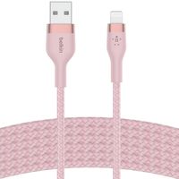 Belkin Câble Boost↑Charge™ USB-A vers Lightning en silicone tressé - 2 mètre - Rose