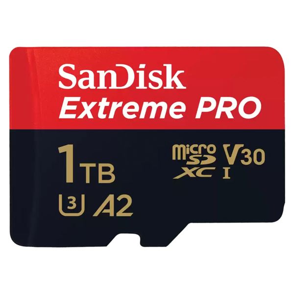 SanDisk microSD Extreme PRO - 1TB - Inclus un adaptateur SD et RescuePro Deluxe - UHS-I/U3/Full HD/4K UHD