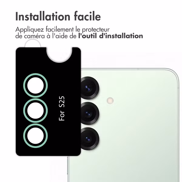 imoshion Lot de 2 protections d'objectif de caméra Samsung Galaxy S25 - Mint