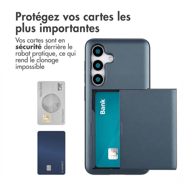 imoshion Coque arrière avec porte-cartes Samsung Galaxy S25 - Bleu foncé