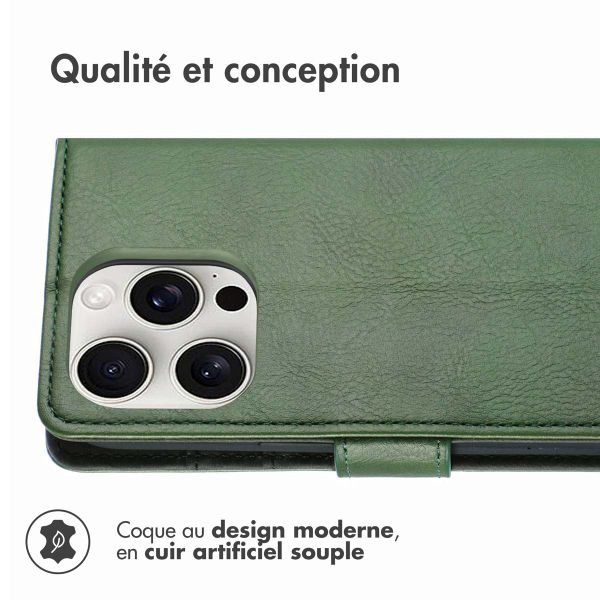 imoshion Étui de télephone portefeuille Apple iPhone 16 Pro Max - Vert