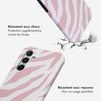 Selencia Coque arrière Vivid Tough Samsung Galaxy A55 - Colorful Zebra Old Pink