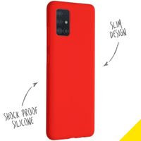 Accezz Coque Liquid Silicone Samsung Galaxy A51 - Rouge