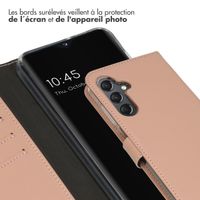 Selencia Étui portefeuille en cuir véritable Samsung Galaxy A25 (5G) - Dusty Pink
