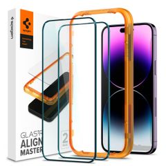 Spigen Protection d'écran en verre trempé GLAStR Fit 2 Paquets + Applicator Apple iPhone 14 Pro Max