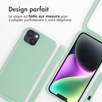 imoshion ﻿Coque en silicone avec cordon iPhone 14 Plus - Menthe verte