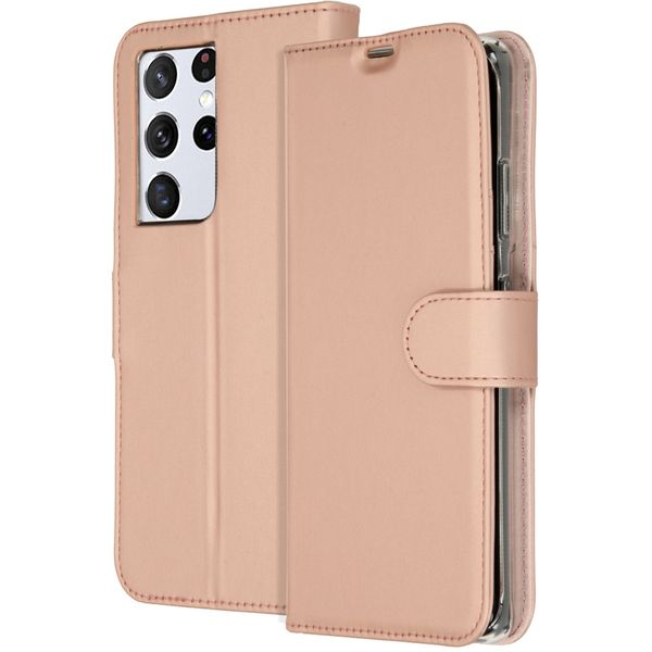 Accezz Étui de téléphone Wallet Galaxy S21 Ultra - Rose Champagne