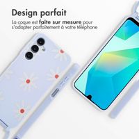 imoshion Coque design en silicone avec cordon Samsung Galaxy A16 - Lila Flower Distance