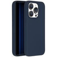 Accezz Coque Liquid Silicone Apple iPhone 15 Pro - Bleu foncé