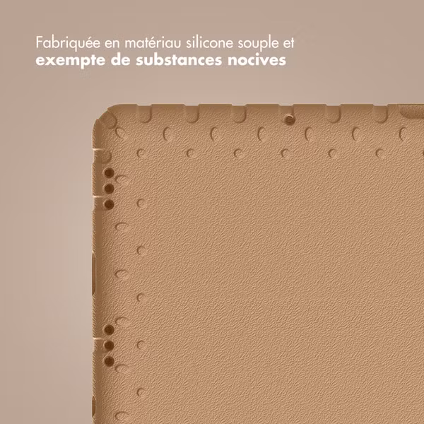 imoshion Coque kidsproof avec poignée Samsung Galaxy Tab A11 Plus / A9 Plus - Marron