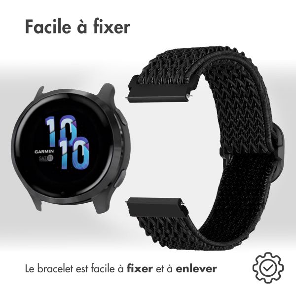 imoshion Bracelet en nylon élastique  - Connexion universelle 22 mm - Noir