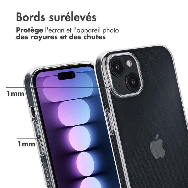 Accezz Coque Clear 100% recyclée Apple iPhone 15 Plus - Transparent
