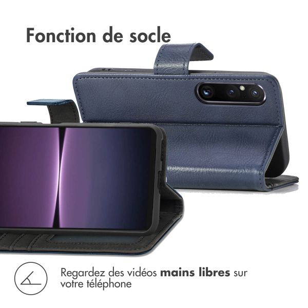 imoshion Étui de télephone portefeuille Sony Xperia 1 V - Bleu foncé