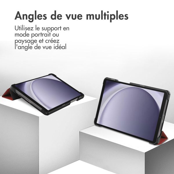 imoshion Coque tablette Trifold Samsung Galaxy Tab A11 / A9 8.7 pouces - Rouge
